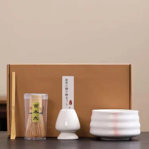 وعاء ماتشا سيراميكي مع خفاقة ,Ceramic Matcha Bowl with Whisk