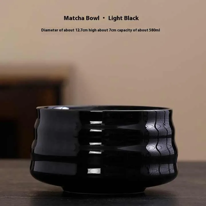 وعاء ماتشا سيراميكي مع خفاقة ,Ceramic Matcha Bowl with Whisk