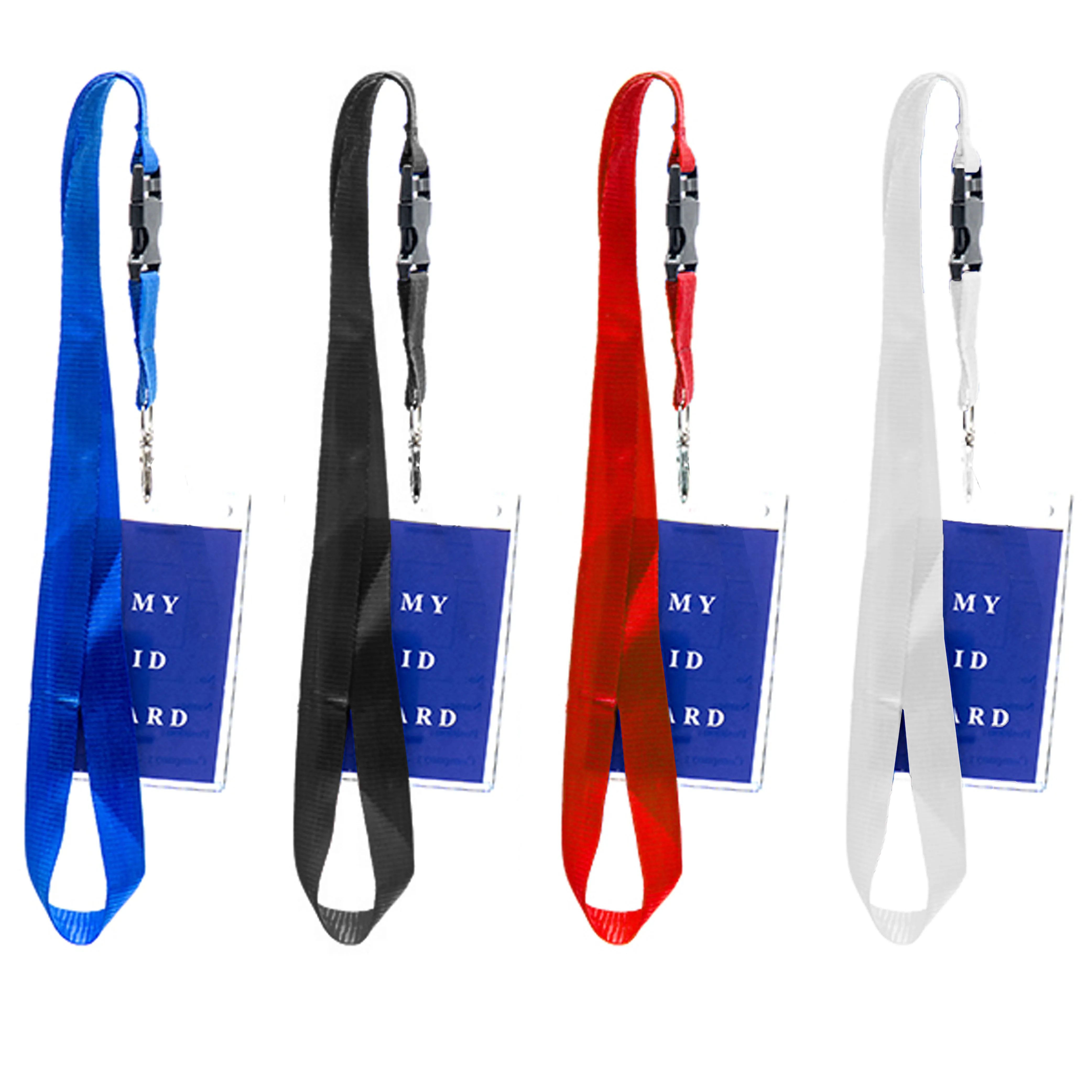 12pc Vertical Clear Waterproof ID Badge Card Holder Case Lanyard Clip Neck Strap