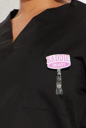 Baddie On Duty 2 Piece Nurse Badge - Multi Color