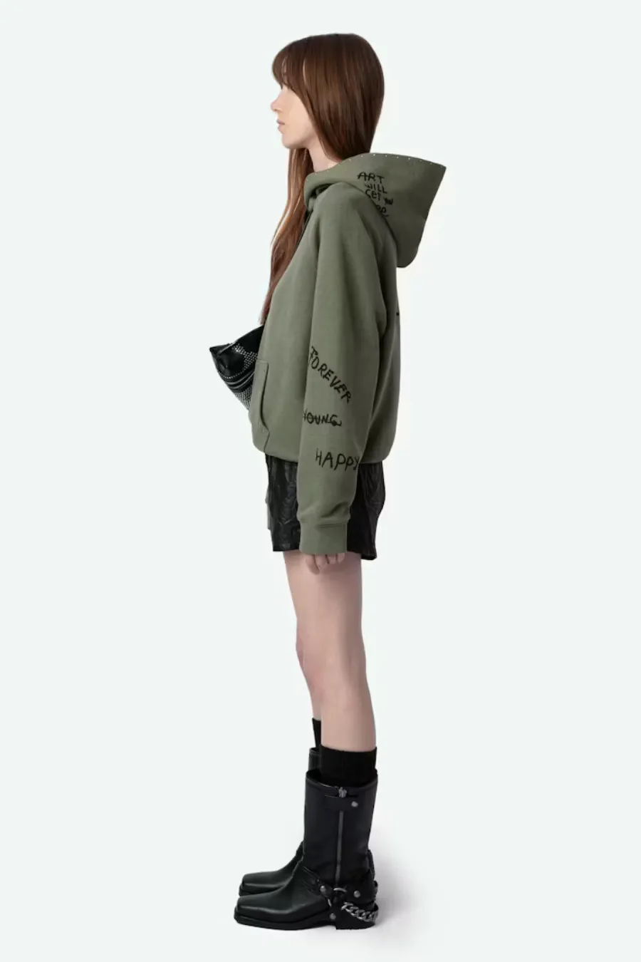 Georgy PMO Multibadge Strass Sweatshirt Grass