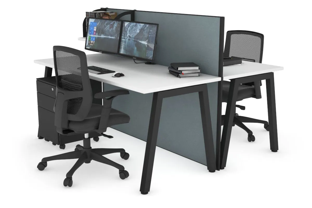 Horizon Quadro 2 Person Bench A Legs Office Workstation [1200L x 700W]