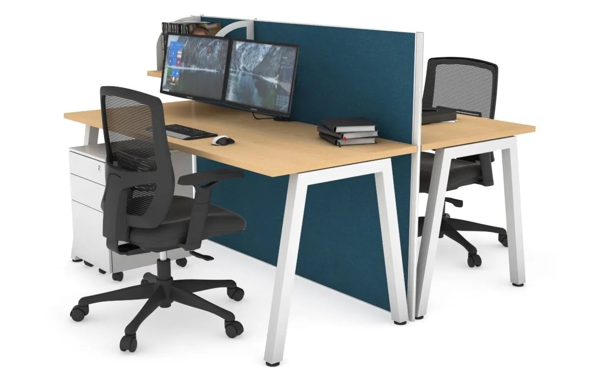 Horizon Quadro 2 Person Bench A Legs Office Workstation [1200L x 700W]