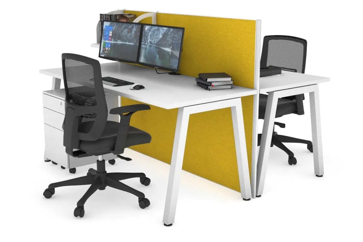 Horizon Quadro 2 Person Bench A Legs Office Workstation [1200L x 700W]