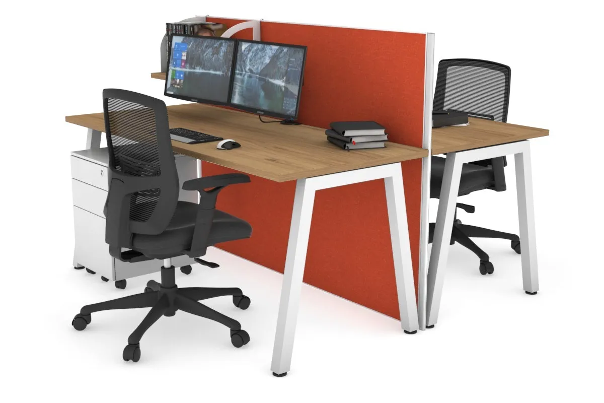 Horizon Quadro 2 Person Bench A Legs Office Workstation [1200L x 700W]