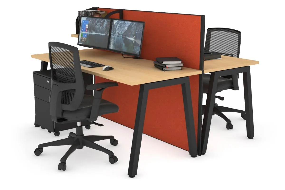 Horizon Quadro 2 Person Bench A Legs Office Workstation [1200L x 700W]