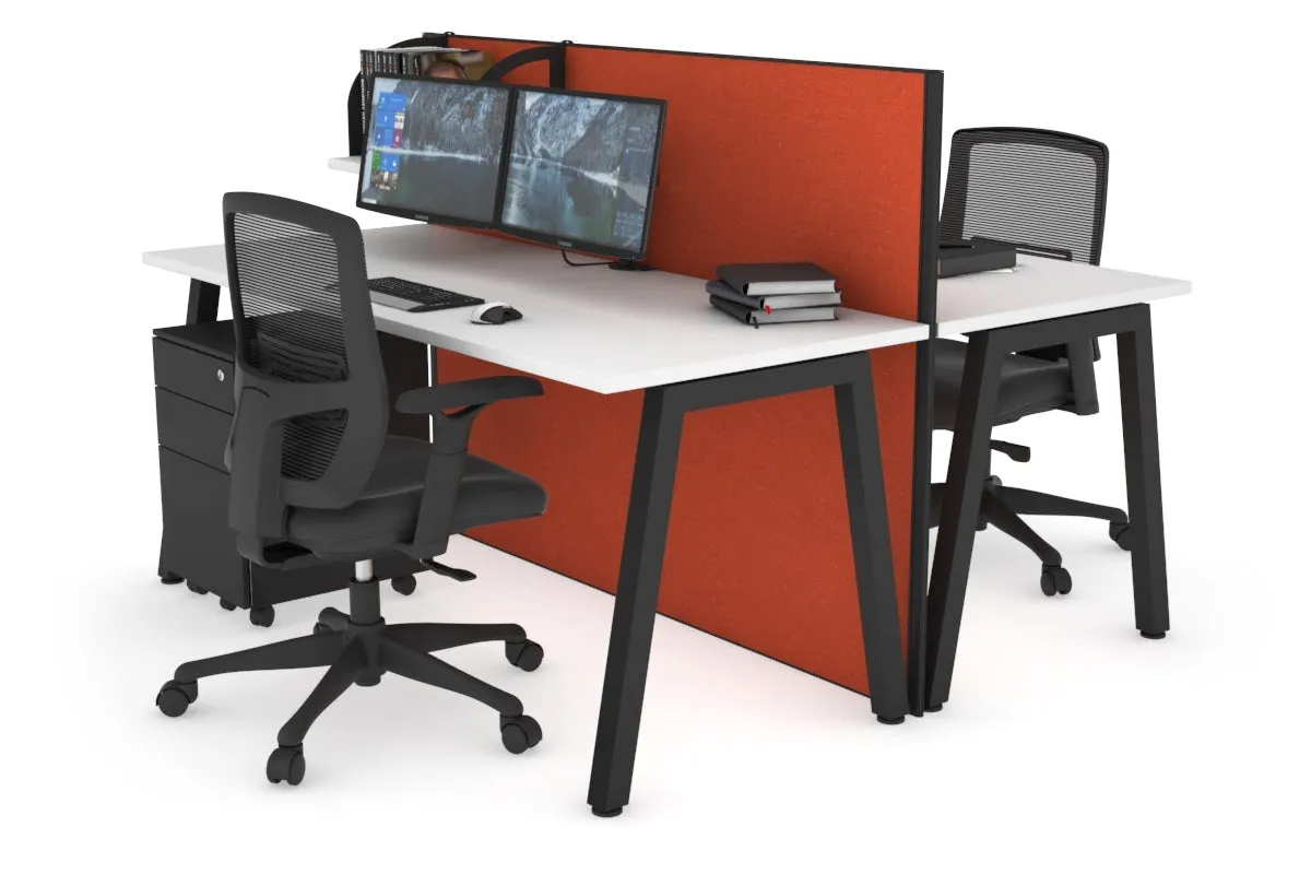 Horizon Quadro 2 Person Bench A Legs Office Workstation [1200L x 700W]