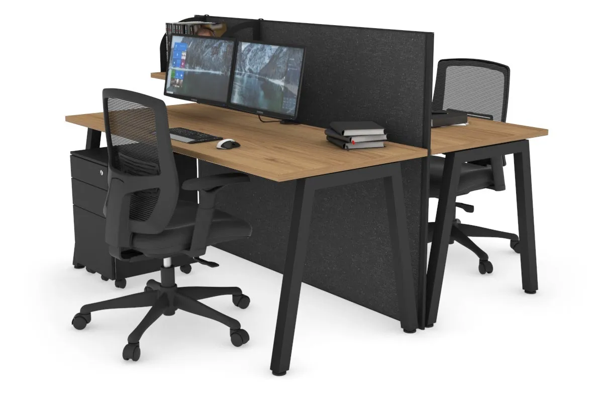 Horizon Quadro 2 Person Bench A Legs Office Workstation [1600L x 700W]
