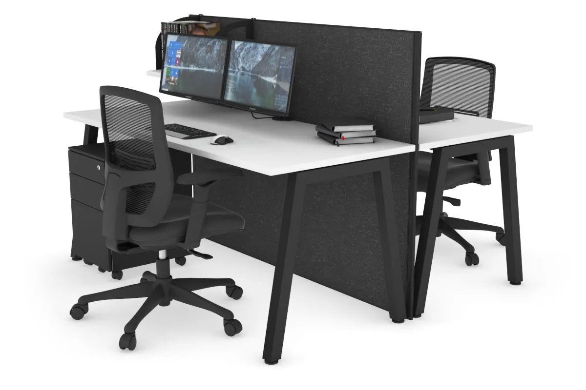 Horizon Quadro 2 Person Bench A Legs Office Workstation [1600L x 700W]