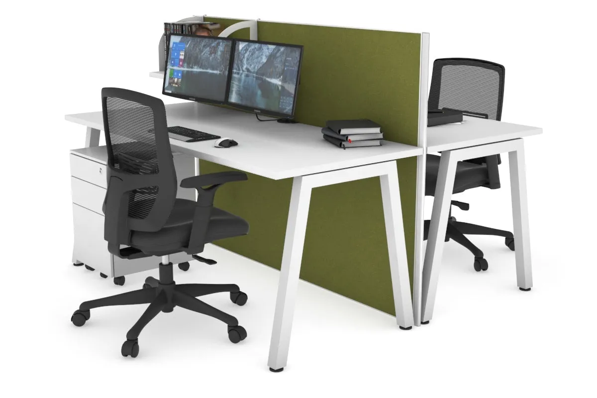 Horizon Quadro 2 Person Bench A Legs Office Workstation [1600L x 700W]