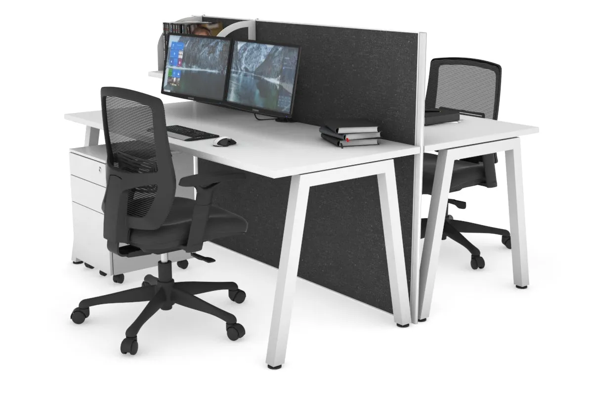 Horizon Quadro 2 Person Bench A Legs Office Workstation [1600L x 700W]