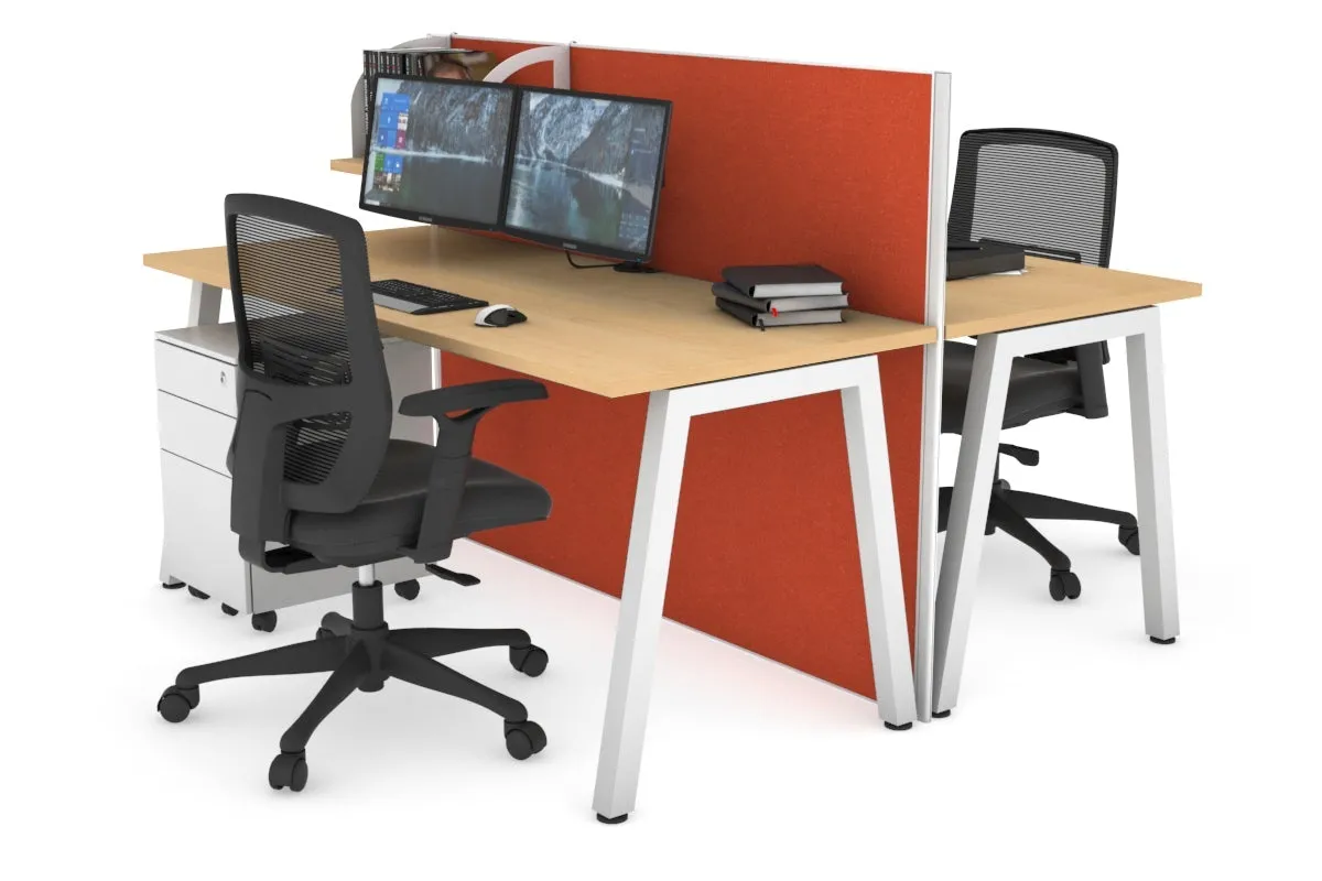 Horizon Quadro 2 Person Bench A Legs Office Workstation [1600L x 700W]
