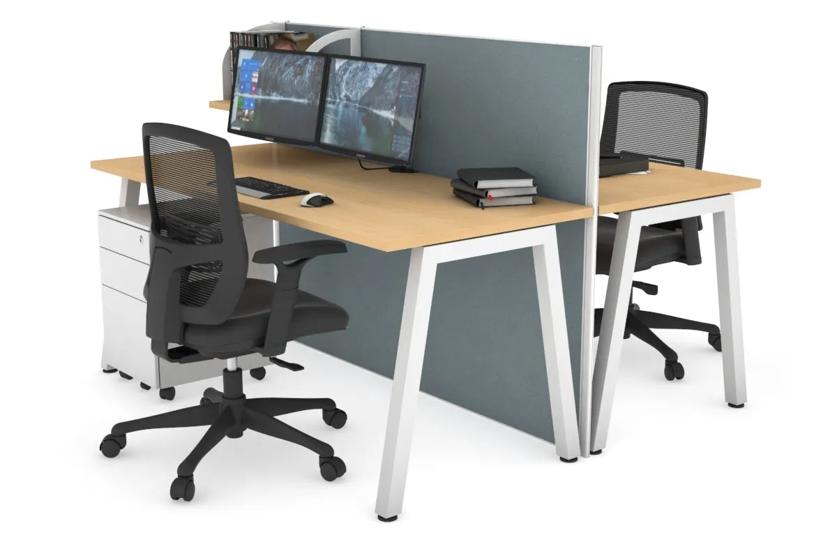 Horizon Quadro 2 Person Bench A Legs Office Workstation [1600L x 700W]