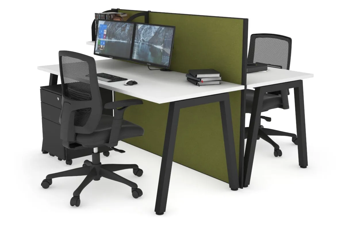 Horizon Quadro 2 Person Bench A Legs Office Workstation [1600L x 700W]
