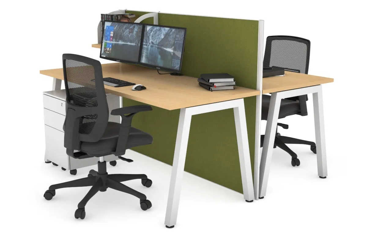 Horizon Quadro 2 Person Bench A Legs Office Workstation [1800L x 700W]