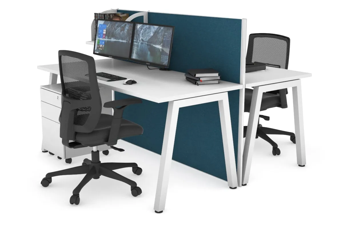 Horizon Quadro 2 Person Bench A Legs Office Workstation [1800L x 700W]
