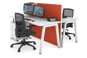 Horizon Quadro 2 Person Bench A Legs Office Workstation [1800L x 700W]