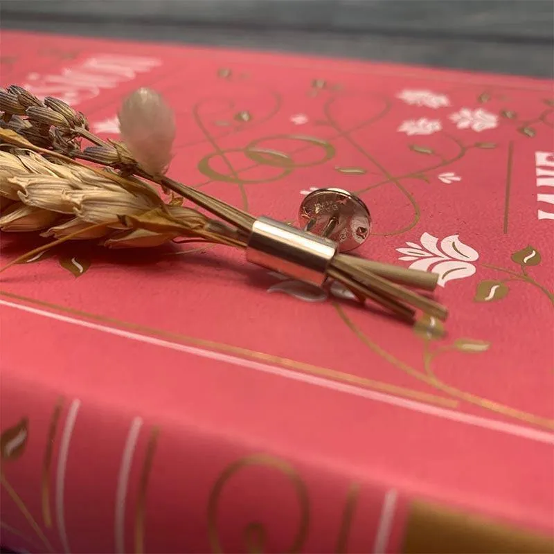 Jane Austen Sterling Silver Floral Posy Chute Pin Badge
