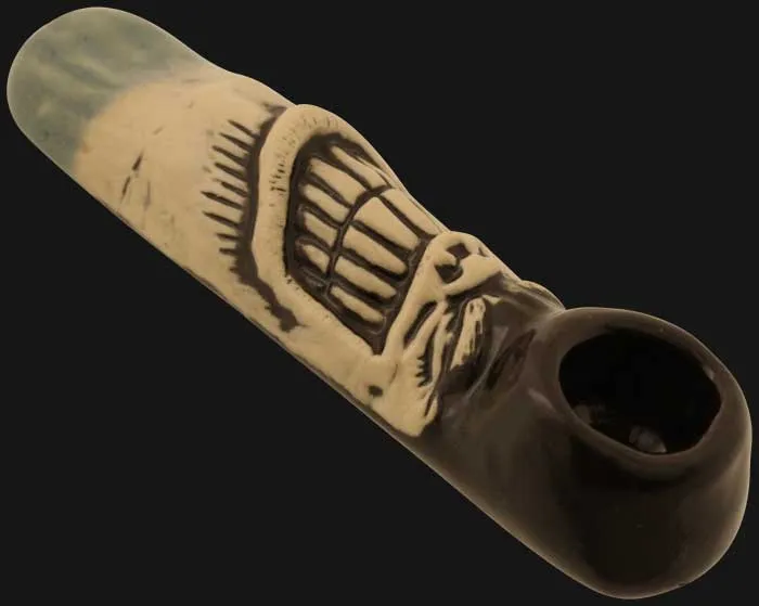 JM Ceramics - Grinner 4-Inch Ceramic Hand Pipe