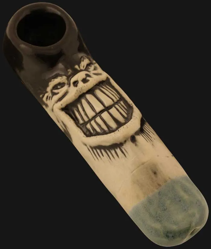 JM Ceramics - Grinner 4-Inch Ceramic Hand Pipe