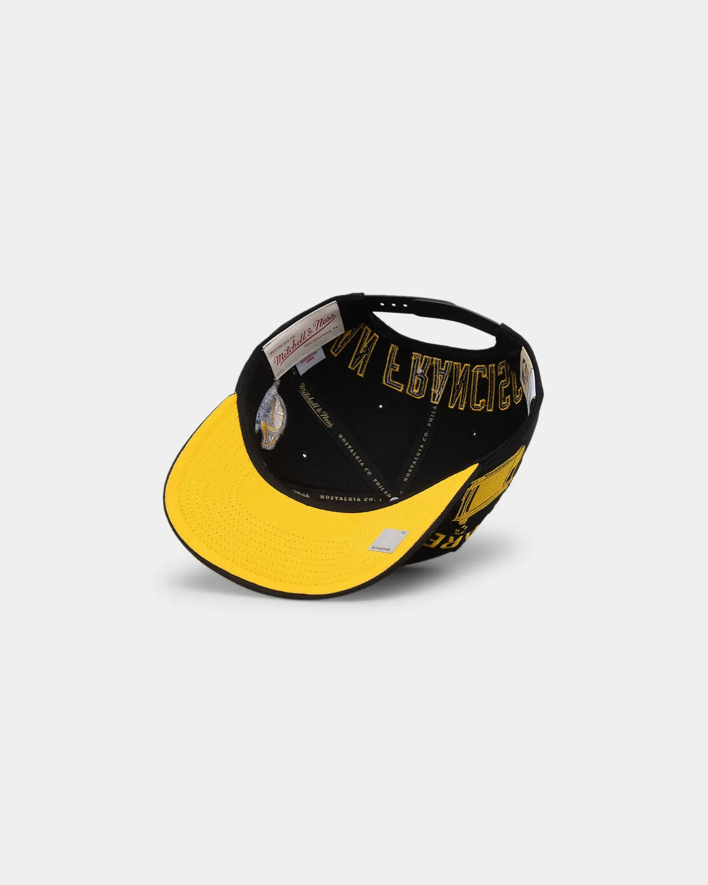Mitchell & Ness Golden State Warriors 'Highway' Pro Crown Snapback Black