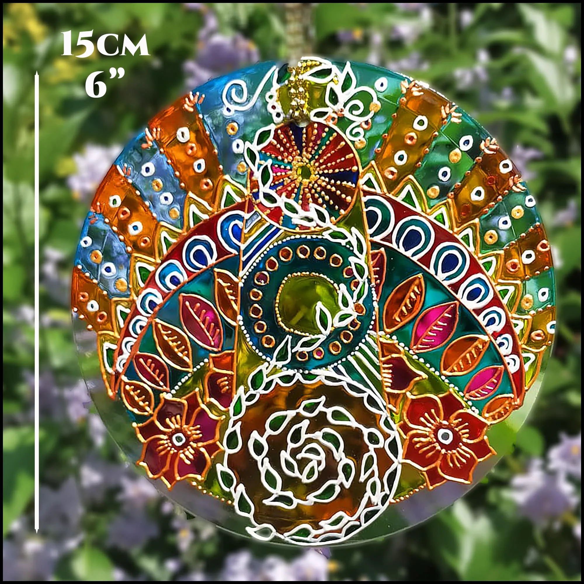 Multi Colour Art Nouveau Mandala Suncatcher