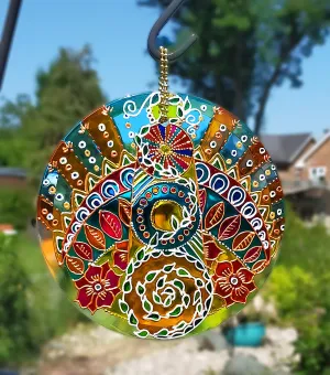 Multi Colour Art Nouveau Mandala Suncatcher