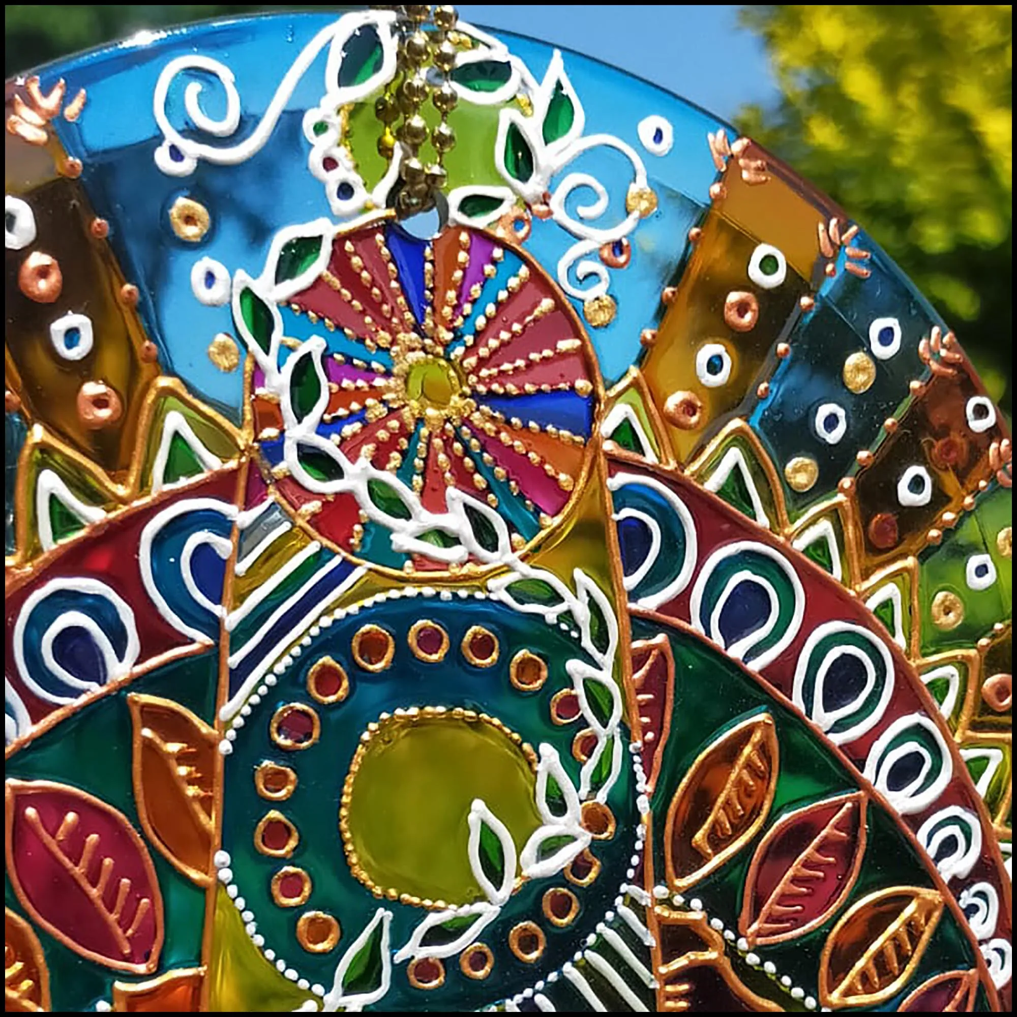 Multi Colour Art Nouveau Mandala Suncatcher