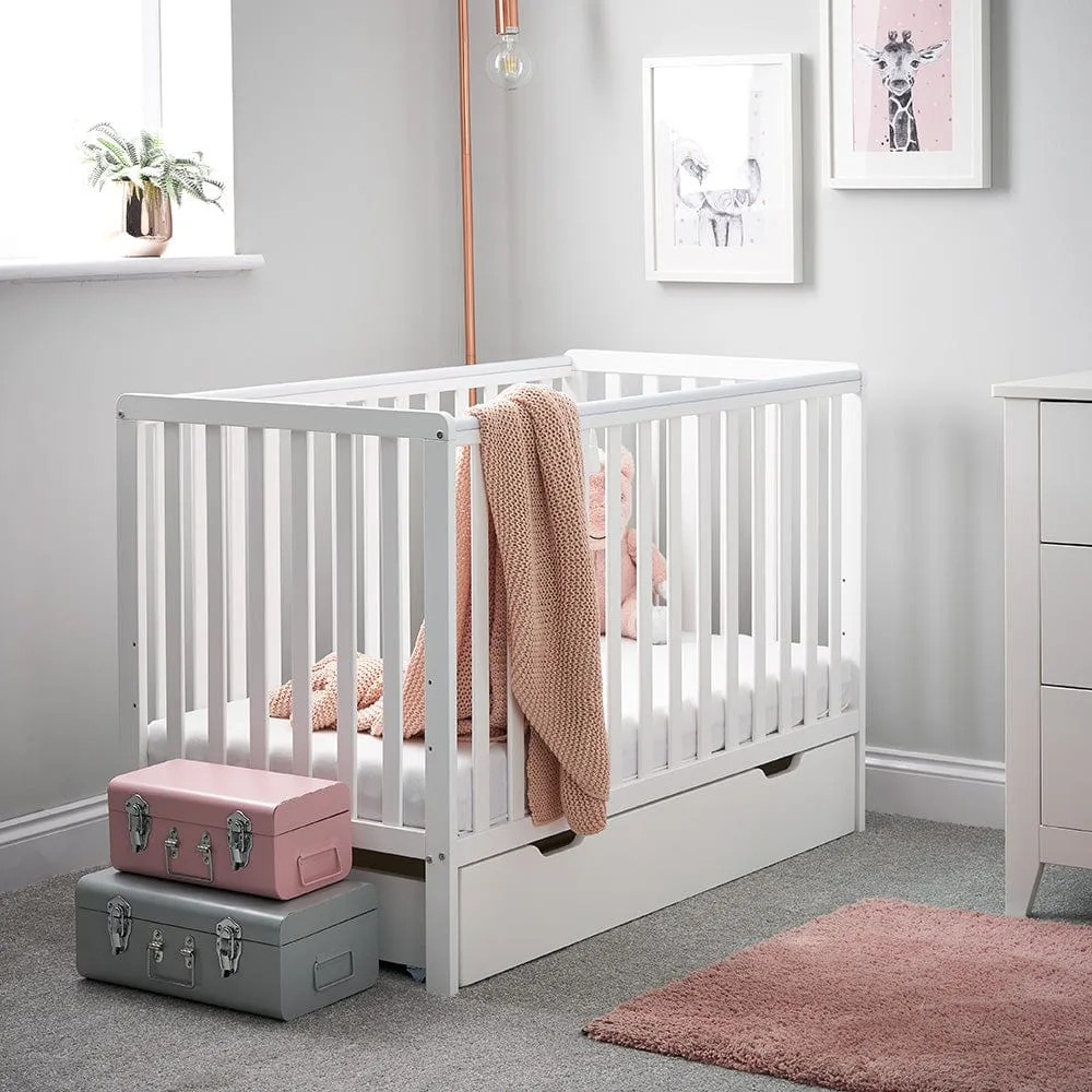 Obaby Bantam Cot - White- Direct Delivery