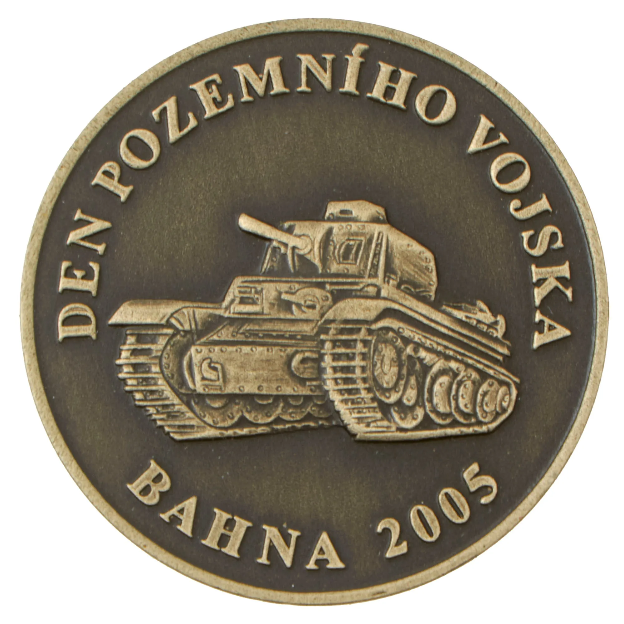 Original Czechoslovakia WWII to Cold War Era Collection of Tank Corps Proficieny Badge and Commemorative Coin Lot of 6 - Formerly A.A.F. Tank Museum Collection