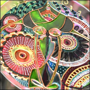 Pink & Green Mandala Suncatcher