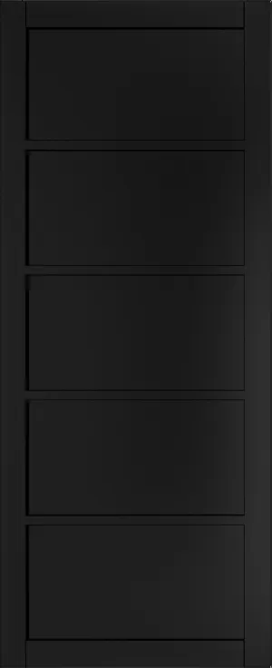 Pre-Assembled Shoreditch Black Prefinished Door Set