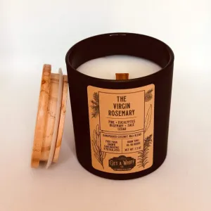 The Virgin Rosemary | Rosemary & Sage Wood Wick Candle | Fall Candles | Crackling Candle | Coconut Wax Candle | Jar Candle || 7.3 oz