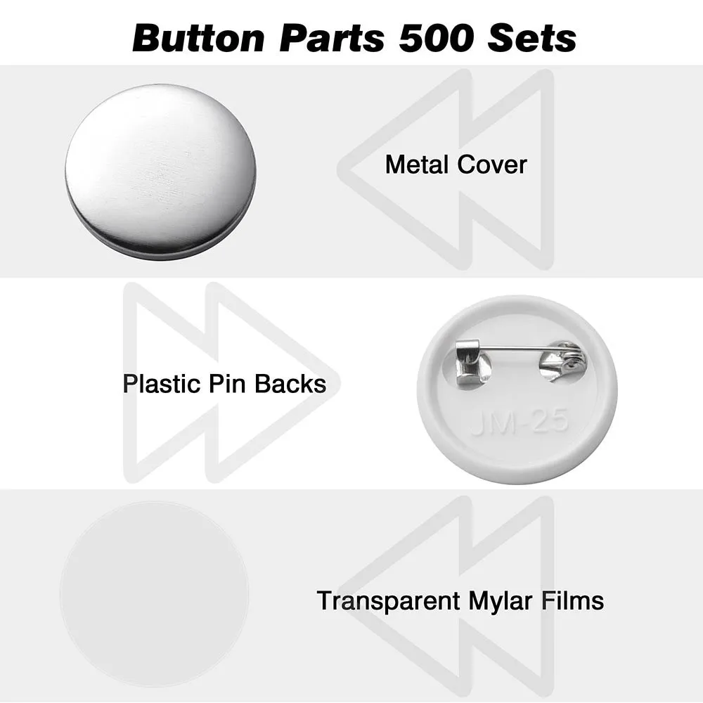 TheLAShop Backpack Pins Badge Parts 500ct/Pack (1", 1 1/4", 2 1/4" Options)