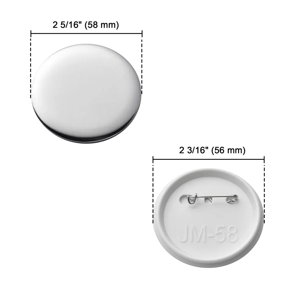 TheLAShop Backpack Pins Badge Parts 500ct/Pack (1", 1 1/4", 2 1/4" Options)