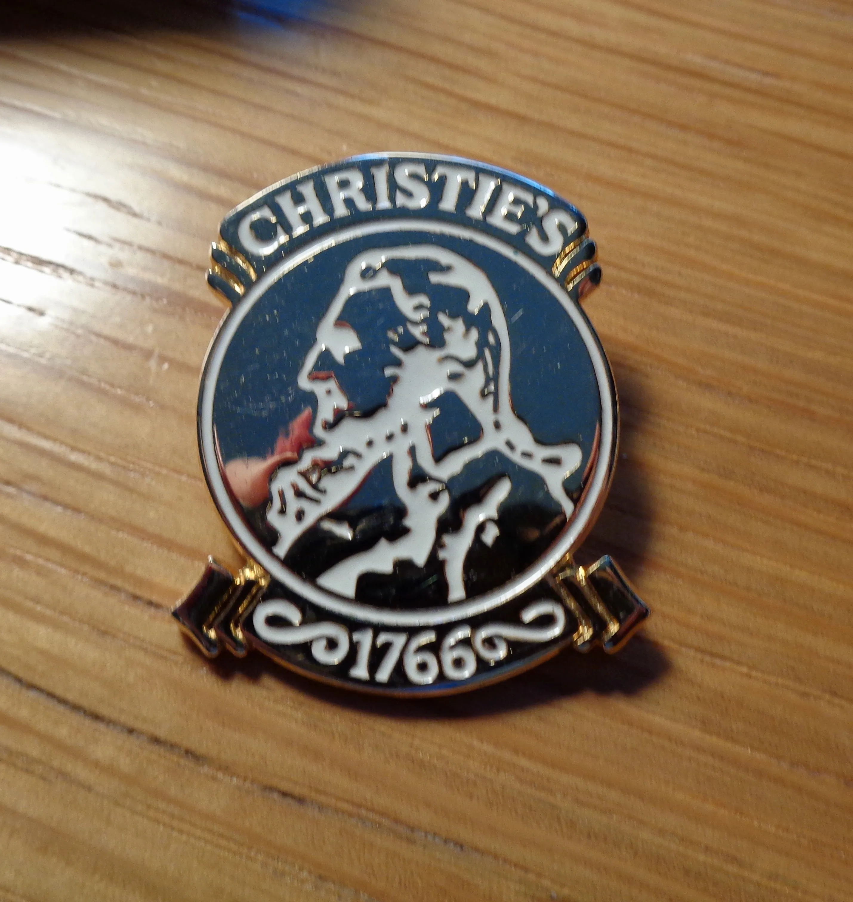 Vintage Christies UK Auction House Commemorative Badge